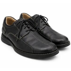 Johnston & Murphy Schuler Bicycle US 10.5 Black Leather Split Toe Shoes Classic